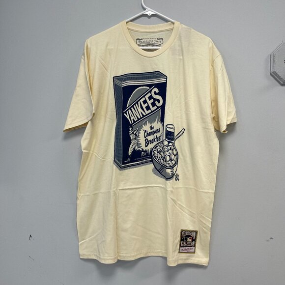 Mitchell & Ness MLB Cereal Tee - New York Yankees - Cream & Navy, XL - NWT - Picture 1 of 5